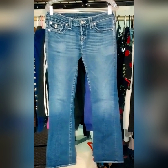 True Religion Disco Becky  Button Pocket Bootcut Jeans - Picture 1 of 2